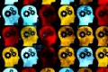 Information concept: Pixelated multicolor Head With Gears icons on Digital background, 3d render